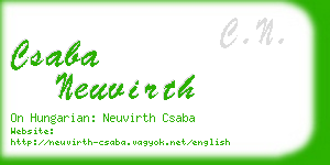 csaba neuvirth business card